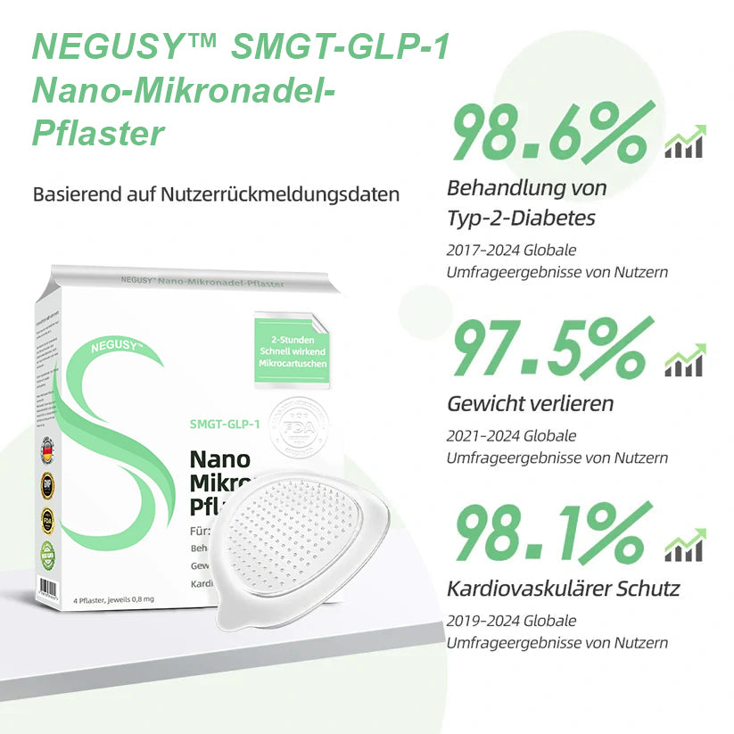[7 Tage, um Ergebnisse zu sehen]  NEGUSY™SMGT-GLP-1 Nano-Mikronadel-Pflaster (Schmerzfrei, lang anhaltend, gegen Diabetes, Fettleibigkeit und Herz-Kreislauf-Erkrankungen)🌟